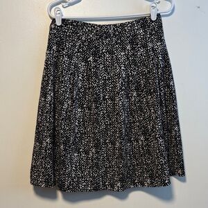 Talbots Black and White A-Line Skirt